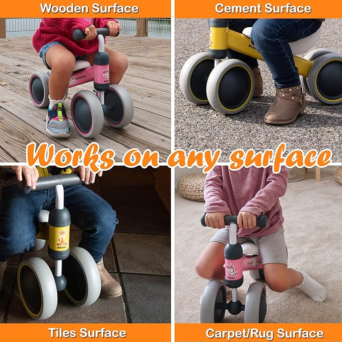 BEKILOLE Balance Bike Toys for 1 Year Old boy&girls - Train Your Baby from Standing to Running | Ideal First Bike and 1st Birthday Gifts