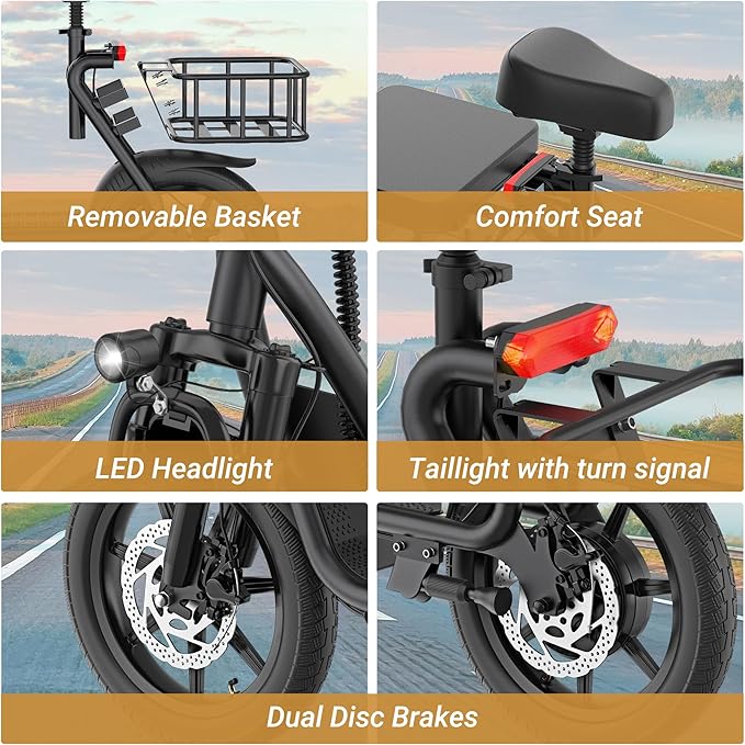 Electric Scooter for Adults- 8.5"/10''/14'' Tires, Up to 19/22MPH by 350W/500W Motor, Max 12/21/23/27/62Miles Long-Range Foldable Commuting Adults Scooter with Double Braking System and App