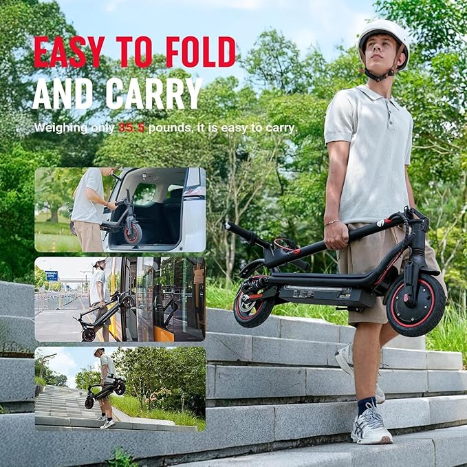 Electric Scooter, 650W/500W/350W Powerful Motor, 22/18 MPH Top Speed, 23/21 Miles Long Range, 10"/8.5" Pneumatic Tires, Smart App, UL Certified Foldable Commuting Electric Scooter for Adults and Teens