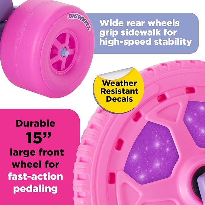 Schylling Big Wheel Dreamer - BWDRM - Low-Riding Tricycle with Adjustable Seat for Growing Child up to 70 lbs. - Original Classic Bike - Ages 3 and Up
