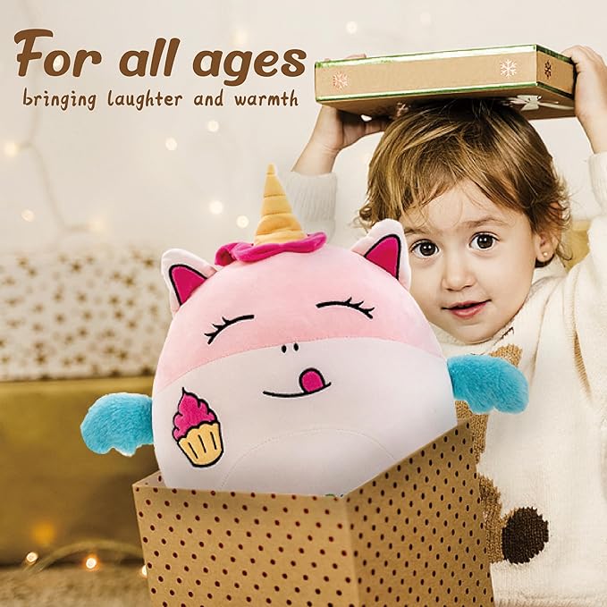 17" Birthday Unicorn Plush Pillow Cute Soft Unicorn Stuffed Animal Pillow Happy Birthday Gifts for Kids Girls and Boys