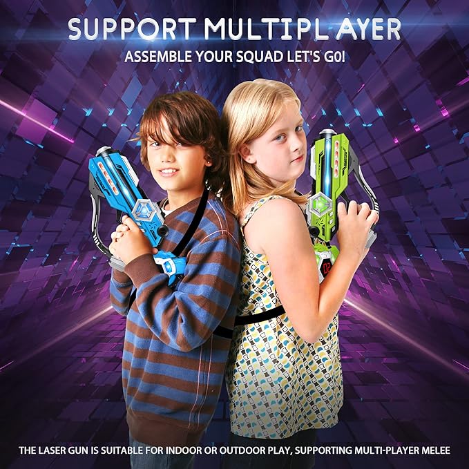 Laser Tag Guns Set of 4 Laser Tag Guns with Digital LED Score Display Vests,Gifts for Teens and Adults Boys & Girls,Adults and Family Fun,Gift for Kids Ages 8 9 10 11 12+Year Old Boy