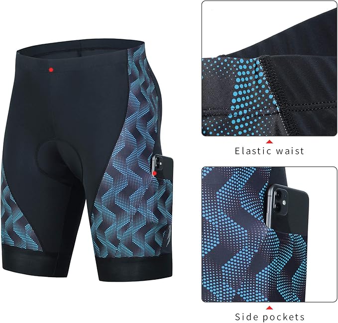 beroy Men's Comfortable Bicycle Cycling Pants, 3D Padded Bike Shorts