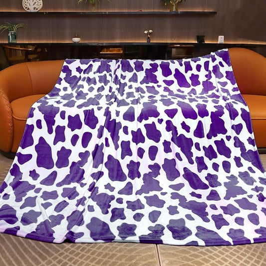 Queen Size Purple Fleece Blanket 90"x90" - Cozy Fuzzy Bed Throw for Women | Full Size Warm Lavender Blanket for Bedroom, Living Room Decor & Housewarming Gifts