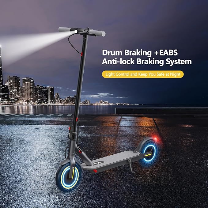 Electric Scooter Adults, Powerful 350W E-Scooter, Max 19 Mph & 15-19 Miles Range Scooters, Folding Scooters with 8.5" Solid Tires, Commuting Scooter Kick Scooter with APP Control (Seats Optional)