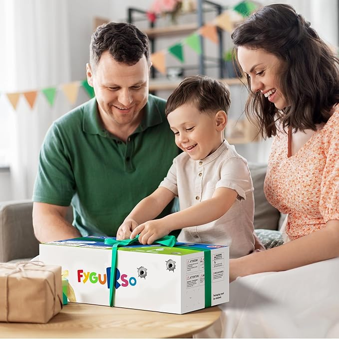 2-Player Shooting Game Toy, Foam Dart Toy Gun with Auto Reset Rotating Shooting Target, Ideal Gift for Kids Ages 6,7,8,9,10+ Green