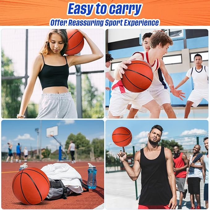 Jenaai 5 Set of Sport Balls, Assorted Official Size Athletic Balls Include Basketball Football Soccer Volleyball Playground Ball with Bags and Pumps, Sports Balls Pack for Kids Toys Gift