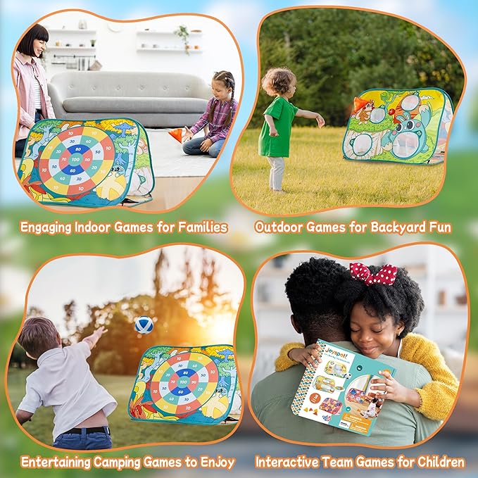 Giant 3 in 1 Bean Bag Toss Game for Kids, Toddler Outdoor Toss Toys for 2 3 4 5 6 7 8 Year Old Boys Girls, Family Party Supplies, Cornhole Party Carnival Games, Lawn Backyard Outside Birthday Gifts