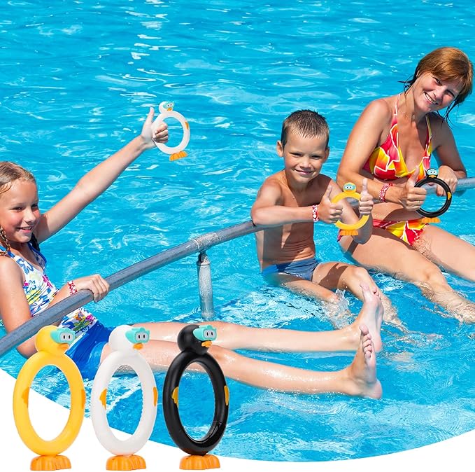 Pool Diving Toys Set - 3PCS Fun Pool Games for Kids,Clown Ring Dive Toys for Boys and Girls,Ideal for Perfect Pool Time!