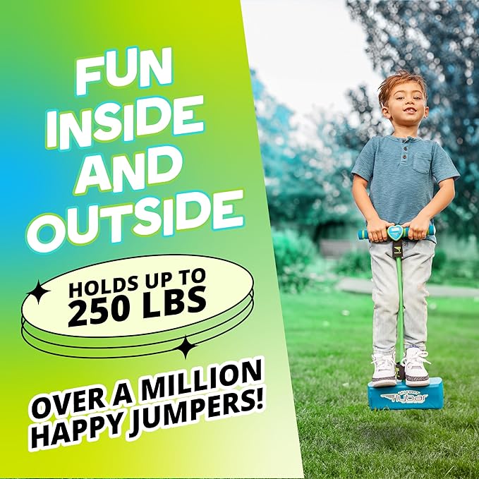 Flybar My First Foam Pogo Jumper for Kids Fun and Safe Pogo Stick for Toddlers, Durable Foam and Bungee Jumper for Ages 3 and up, Supports up to 250lbs