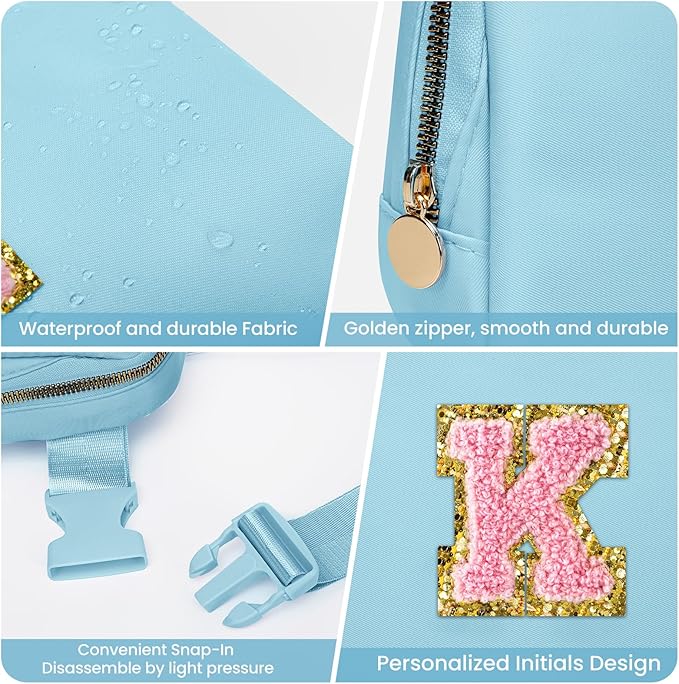 Birthday Gifts for 5 6 7 8 9 10 11 12 13 Year Old Girls,Belt Bag for Girls Women Fanny Pack Crossbody Bags for Kids Teen,Fashion Waist Packs Cute Tween Trendy Stuff Travel Essentials (Blue,K)