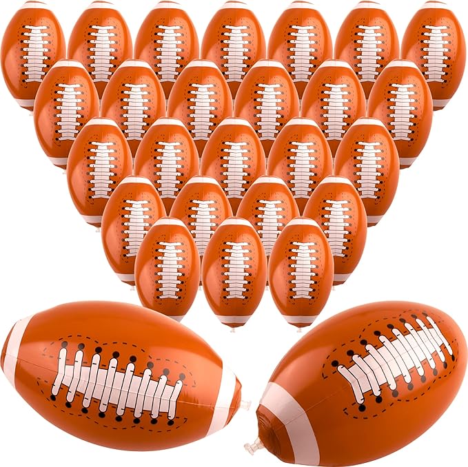 16 Inch Inflatable Football Blow Up Footballs Large Inflatable Football Beach Balls for Summer Pool Beach Party Favors Sports Games