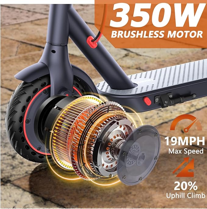 10/8.5" E Scooter for Adults 19-22 MPH Sport Escooter 350W/500W Motor, Electric Scooter 15-22 Miles Range, Bearing 265 LBS/APP Control,with Seat Parent ASIN: B0FHB4G2WQ