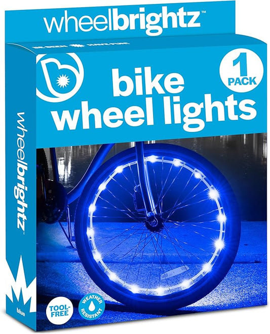 Brightz WheelBrightz LED Bike Wheel Lights - 2025 Edition with Superior Straps & LED-Weatherproof Shield! 14 Colors - Unmatched Durability, Visibility & 48+ Hours of Dazzling Illumination
