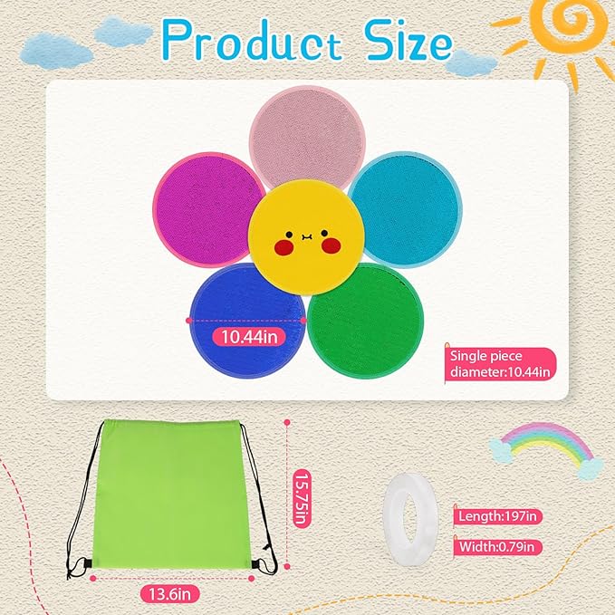 Sensory Wall Panel for Kids, Sequin Sensory Wall, Sensory Mats for Autistic Children and Toddlers, Wall Busy Board Sensory Room Must Haves (Flower)