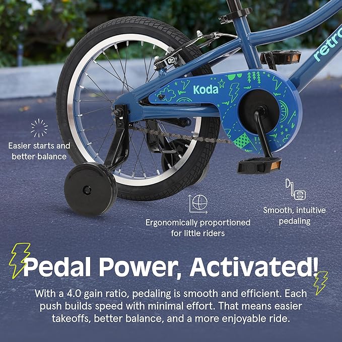 Retrospec Koda Plus Kids Bike for Boys & Girls Ages 4-6 Years - 16" Children's Bicycle, Adjustable Seat & Handlebars