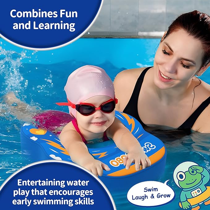 Baby Beach Float with Canopy 1 Year Old Pool Float 6 Month Pool Float 12 Month Swim Float for Infants & Toddlers Infant Swim Float