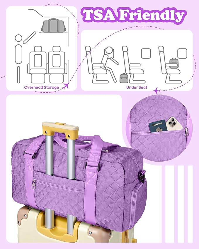 Duffel Bag Travel Bags for Girls, Kids Overnight Bag, Sleepover Bag, Gift for Kids, Gifts for Mom, Graduation Gifts for Her