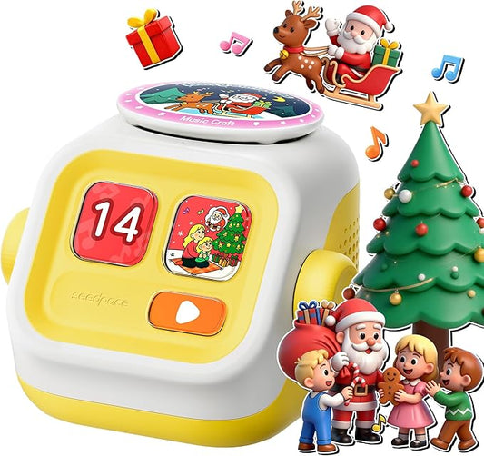 Kids Bluetooth Audio Speaker: Story Machine, Interactive Toy, Voice Recording, Pre-Loaded Stories and Muisic, Screen-Free Storytelling Toys, Christmas/Birthday Gift for Children