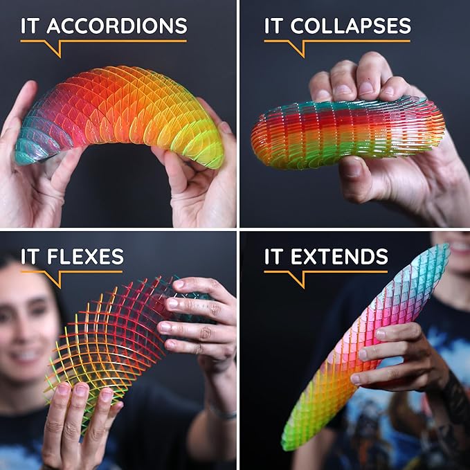 Morf Fidget Worm Toy - Flexible 3D Sensory Slug Figgy Toy for Kids, Teens, and Adults – Stretchy, Quiet, Stress and Anxiety Relief, Focus - For Play, School, Work Gifts, Great For Classroom and Office