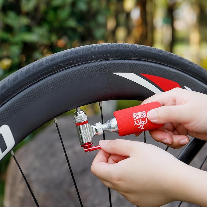 Bike Repair Tool Kit-Co2 Inflator Kits with Co2 Cartridges,8 in 1 Multi Tools, Tire Tube Patches & Tire Levers Included- Bike Maintenance Emergency Repair Tool Kit