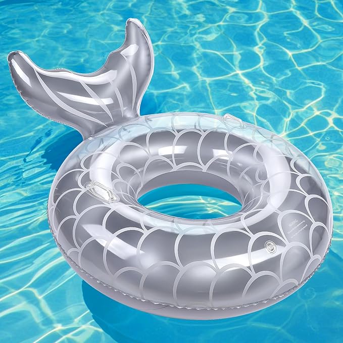 MoKo Inflatable Swimming Ring, Cute Pool Float Tube Decorations Swim Tubes Outdoor Pool Beach Water Floats Party Supplies Floaties