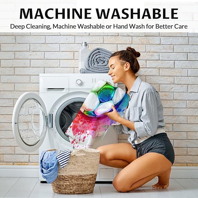 Soccer Throw Blanket - Soft, Fuzzy & Warm - 40x50 Inches Crib Size Blanket for Couch, Office - Colorful Cute Throw Gift for Girls, Boys