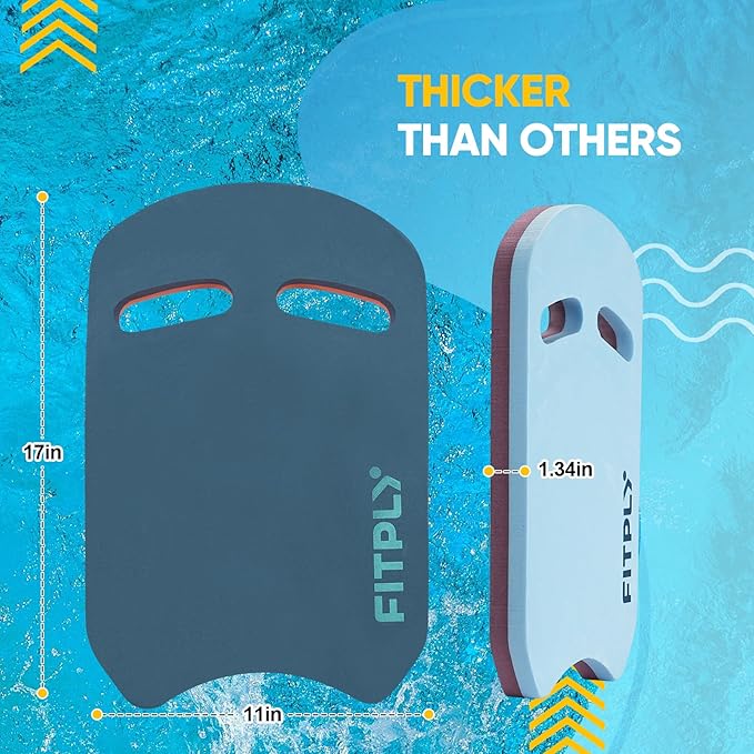 2PCS Kick Board Swim for Adult & Kid - High Buoyancy Swimming Kickboard, EVA Material, BPA Free, Swimming Training Aid for Pool & Open Water, Kickboard Adult Swim Training, Safety Board