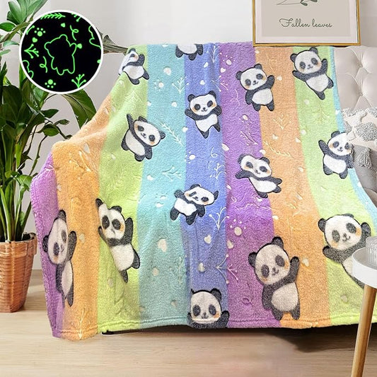 Panda Blankets for Girls/Boys, Gifts Girls, Kids Toddler Blanket Kids, Personalized Baby Soft Fleece and Throw, Birthday 40inx 50in