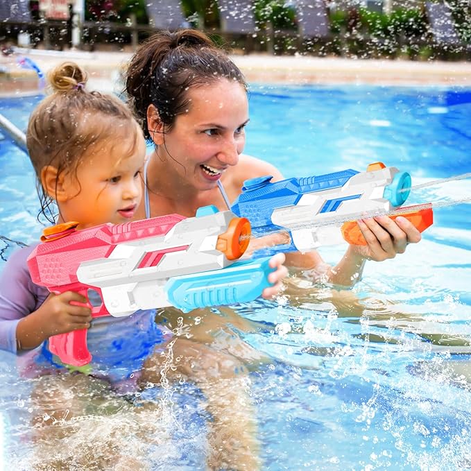 600cc Water Gun for Kids Adults：8 Pack Squirt Blasters Super Water Gun Soaker with Long Range High Capacity for Boys Girls Summer Swimming Pool Beach Outdoor Water Fighting Play Toys Party Favors
