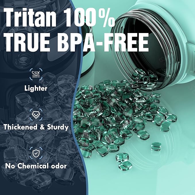 OLDLEY Water Bottle, 32oz Motivational Sports Water Bottle with Time Marker - Times to Drink - Tritan, BPA Free, Wide Mouth Leakproof, Moon Light (1 Bottle)