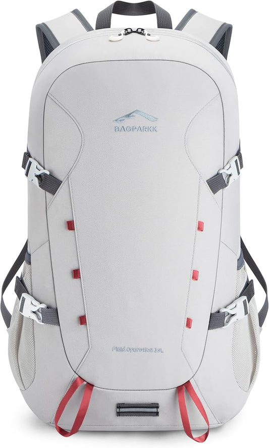 Hiking Backpack,Large 35L Travel Backpacks for Men Women,Ultra Lightweight Packable Camping Daypack for Outdoor Sports (Light Gray)
