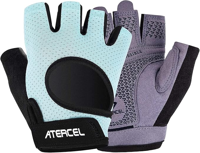 ATERCEL Weight Lifting Gloves Full Palm Protection, Workout Gloves for Gym, Cycling, Exercise, Breathable, Super Lightweight for Mens and Women
