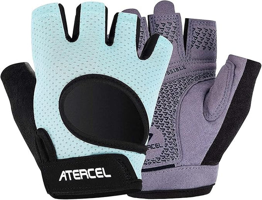 ATERCEL Weight Lifting Gloves Full Palm Protection, Workout Gloves for Gym, Cycling, Exercise, Breathable, Super Lightweight for Mens and Women