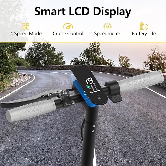 Electric Scooter Adults, Powerful 350W E-Scooter, Max 19 Mph & 15-19 Miles Range Scooters, Folding Scooters with 8.5" Solid Tires, Commuting Scooter Kick Scooter with APP Control (Seats Optional)