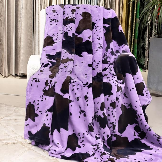 Purple Throw Blanket for Women- Ultra Soft Lightweight Fuzzy Cute Blankets for Teen Girls, Room Decor & Cozy Gifts 50x60 Inches