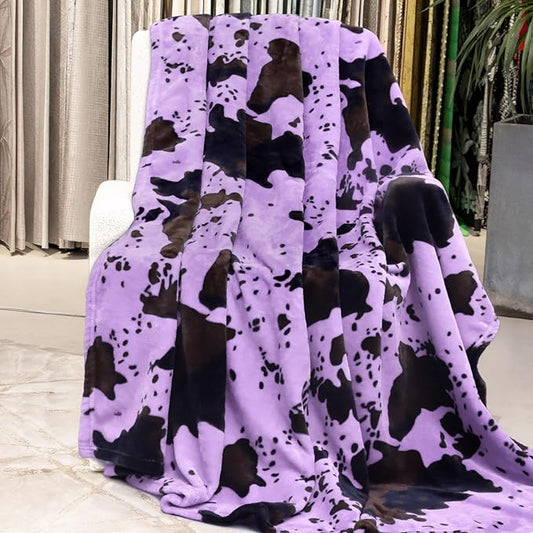 Purple Throw Blanket for Women- Ultra Soft Lightweight Fuzzy Cute Blankets for Teen Girls, Room Decor & Cozy Gifts 50x60 Inches