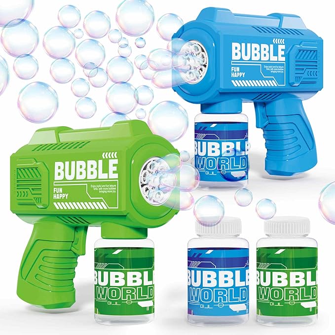 8-Pack Automatic Bubble Gun,Bubble Machine Blower Outdoor Toys for Toddlers Ages 1-8 Gifts Wedding Party Favors