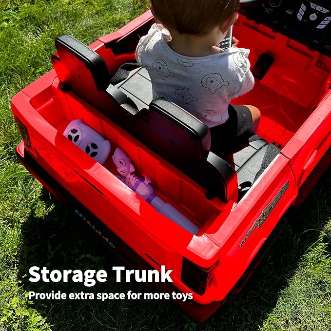 24V 10Ah Ride on Toy for Big Kids, 4WD 2 Seater Electric SUV Kids Car to Drive w/Remote Control, 4x200W Motors - Red