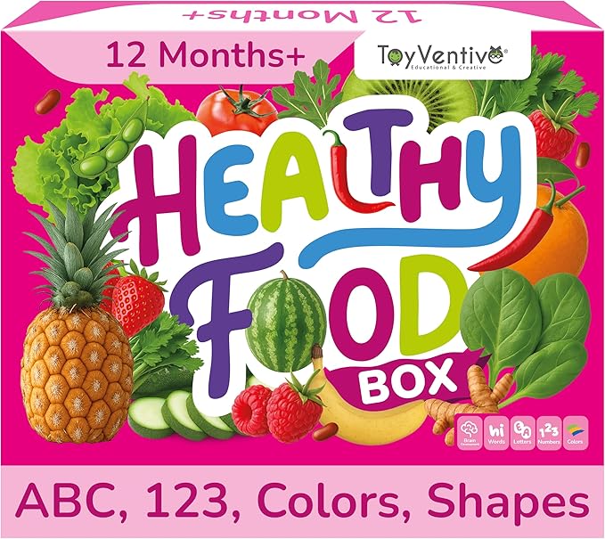 Preschool Learning Activities, Educational Books, Toddler Flashcards, Montessori Games, Picture Cards, Play Food for Toddlers 1-3, 1 Year Old Girl Gifts and Toys, 2 Year Old Girl Birthday Gift