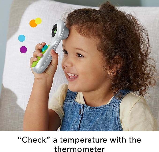 Fisher-Price Preschool Pretend Play Medical Kit 7-Piece Doctor Bag Dress Up Toys for Kids Ages 3+ Years