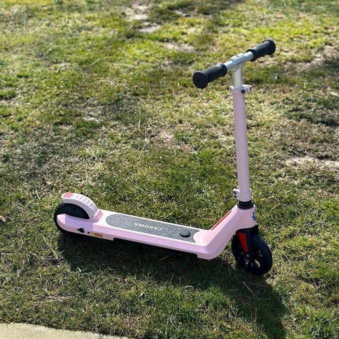 Caroma Electric Scooter for Kids Ages 6-14, 150W/180W Motor,10 MPH Max Speed & 7 Miles,Adjustable Height & Speed,Colorful Lights,LED Display,Foldable Kids Electric Scooter 132 Lbs Max Load