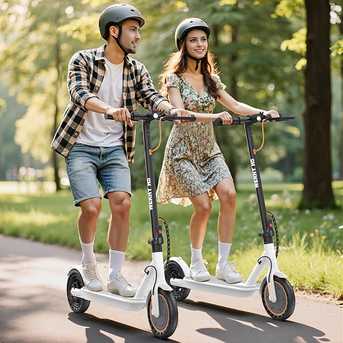 WERHY Electric Scooter, 350W/500W Motor, Top Speed 19/22 mph, Max 16/23/25/28Miles Ranges, Foldable E Scooter for Adults