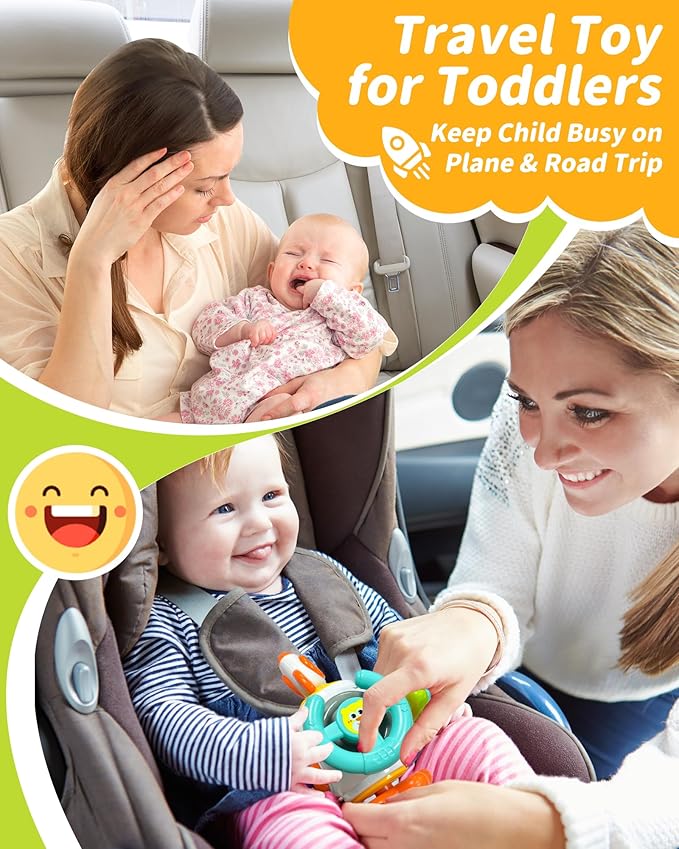 Montessori Sensory Toys for Toddlers, Activity Busy Cube for 18 Months 2 3 Year Old Boy Girl, Travel Plane Cars Learning Educational Toys for Baby Toddler Birthday Gifts