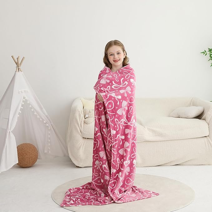Softan Kids Throw Blanket for Girls & Boys, Warm Soft Toddler Fleece Blankets for Sofa Couch Bed， Cozy Fuzzy Plush Flannel Kids Throw Blanket for Daycare & School - Row 50x60 inches