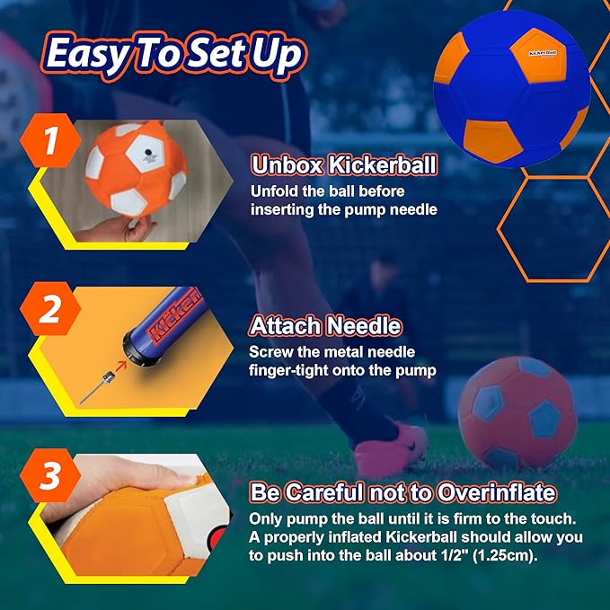 Kickerball - Curve and Swerve Soccer Ball/Football Toy - Kick Like The Pros, Great Gift for Boys and Girls - Perfect for Outdoor & Indoor Match or Game