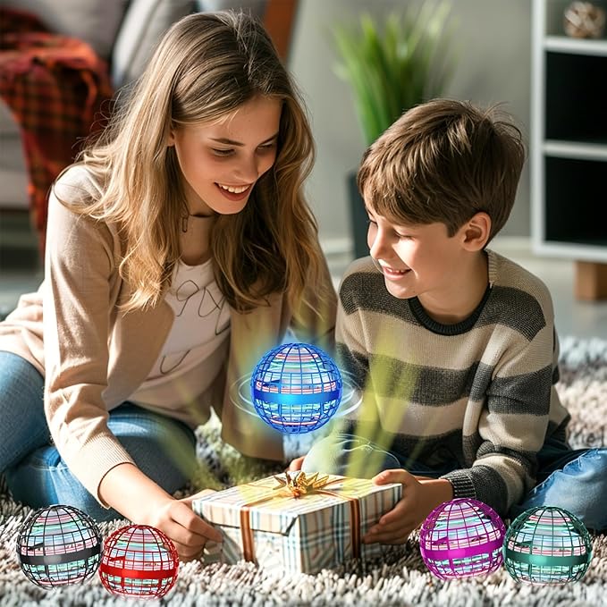 2025 Flying Orb Ball for Kids, Magical Galaxy Hover Cosmic Space Boomerang Rotating Floating Mini Hand Drone Stocking Stuffer Xmas Toys for Girls Boys Teen Age 6 7 8 9 10+ Blue