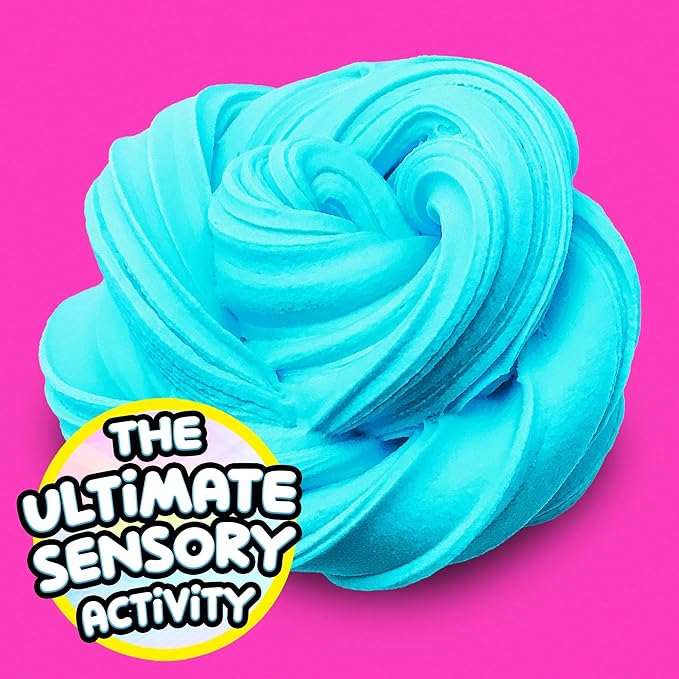 Compound Kings Fluffy Butter Cloudz Scented Large Slime Bucket for Kids – Soft, Squishy, Non-Toxic Sensory Toy | Bright Blueberry Slime Gift