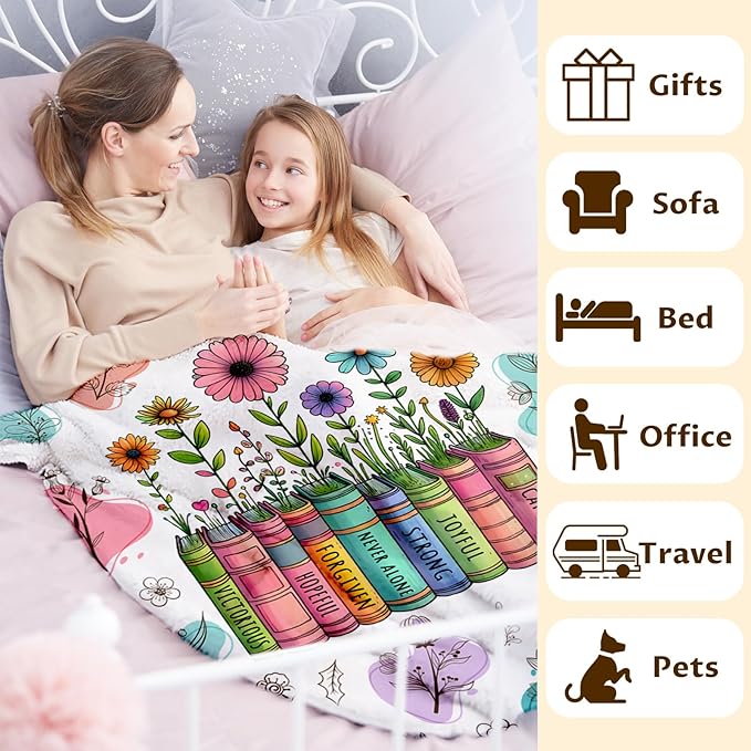 Christian Girls Gifts Christian Blankets for Toddlers Kids Girls - 30" x 40" Cute Soft Warm Lightweight Cozy Fuzzy Flannel Throws for Couch, Sofa, Bed, Office, Travel