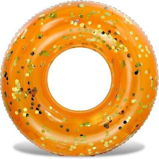 CoTa Global Inflatable Pool Float Tube Confetti Premium Swim Ring Heavy Duty Vinyl Flotation Pool Floats Toy for The Beach, Party, Vacation, UV Resistant - Pool Party